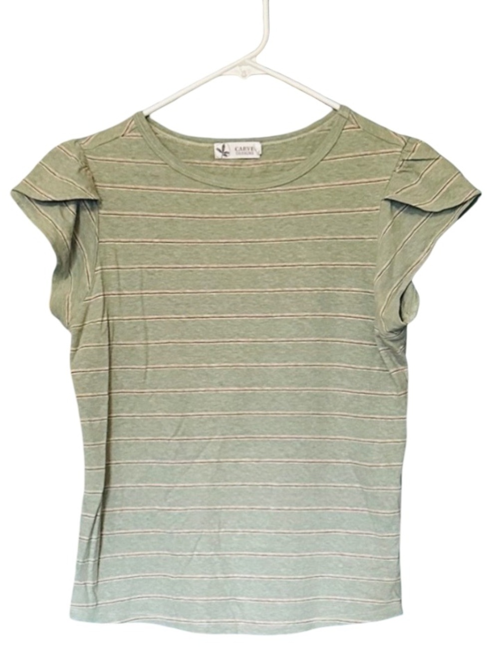 4 Pack Carve Designs Women’s Tees - Navy, Cream, Pink Tie-Dye, Olive Stripe